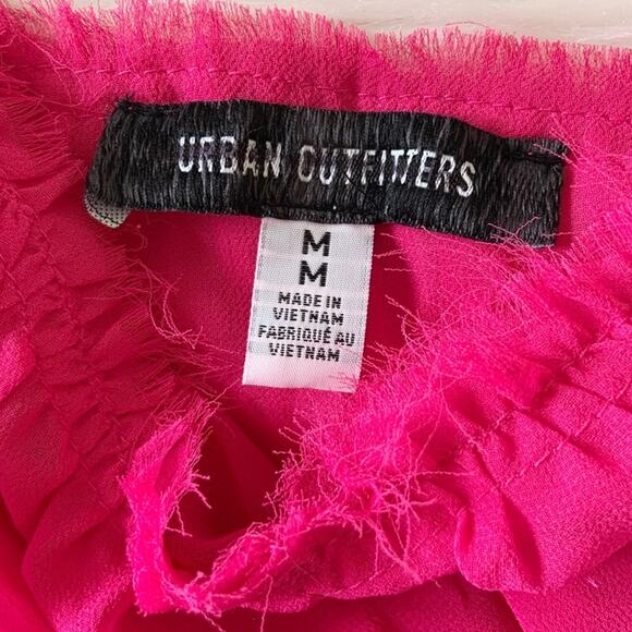 Urban Outfitters Pink Crop Tank Ronny Corset Style Cropped Top Medium Retail $55 - Picture 7 of 11